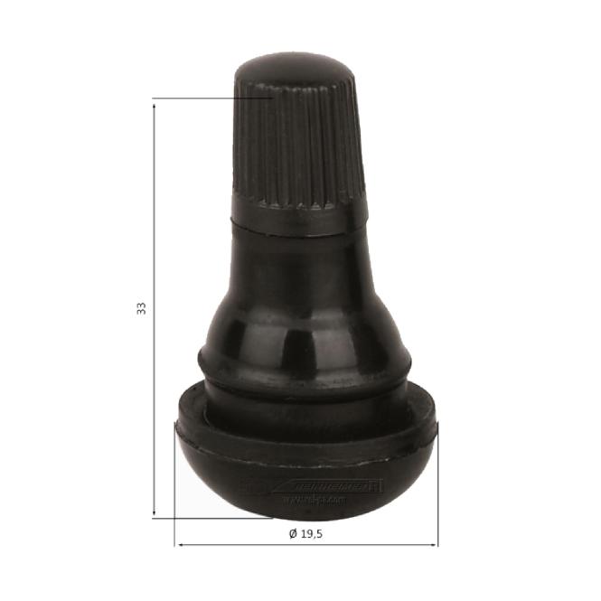 Rubber Valve TR412 with metal cap, 100 piece