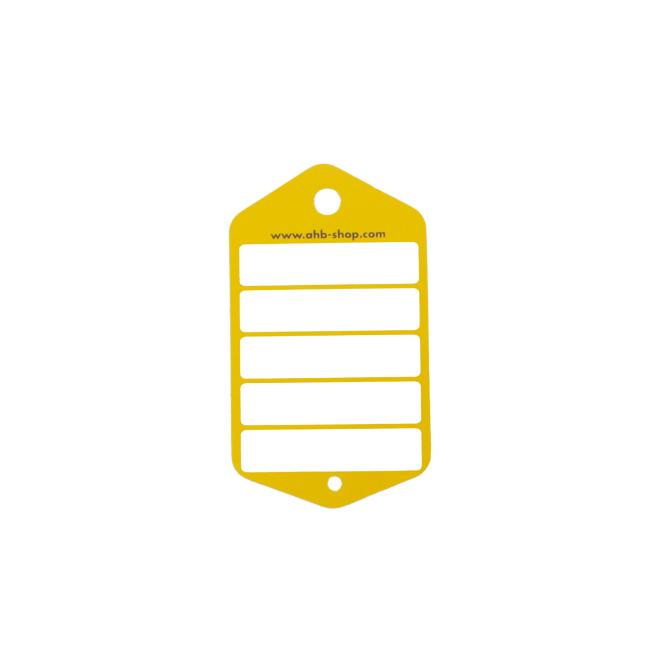 Plastic Key Tag Refill Packs, 100 piece | yellow