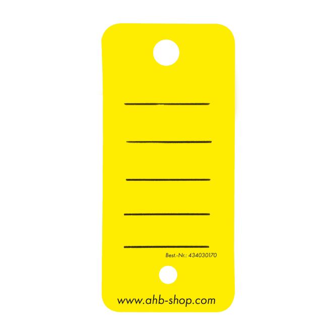 Key Tags PP, 250 piece | yellow