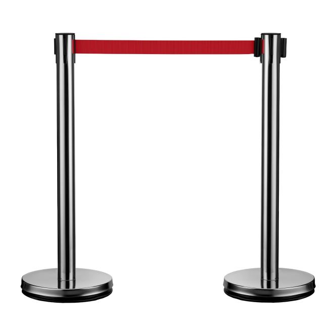 Barrier post made of stainless steel