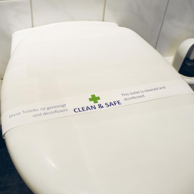 Toilettendeckel Streifen "Clean & Safe", 1000 Stück
