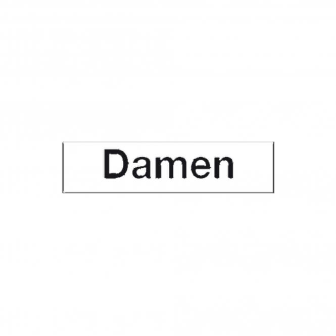 Hinweisschild "Damen"