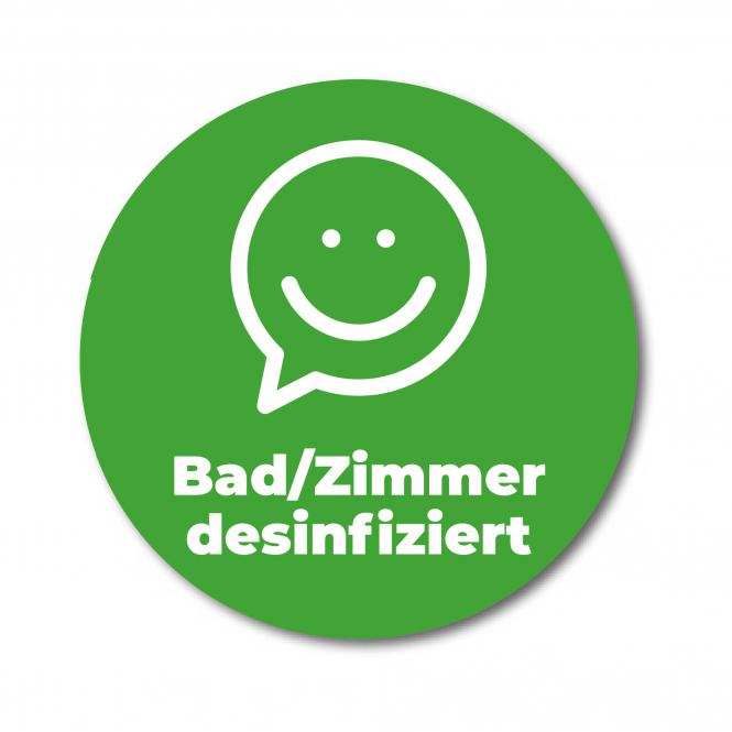 Sticker "Bad/Zimmer desinfiziert", 250 piece