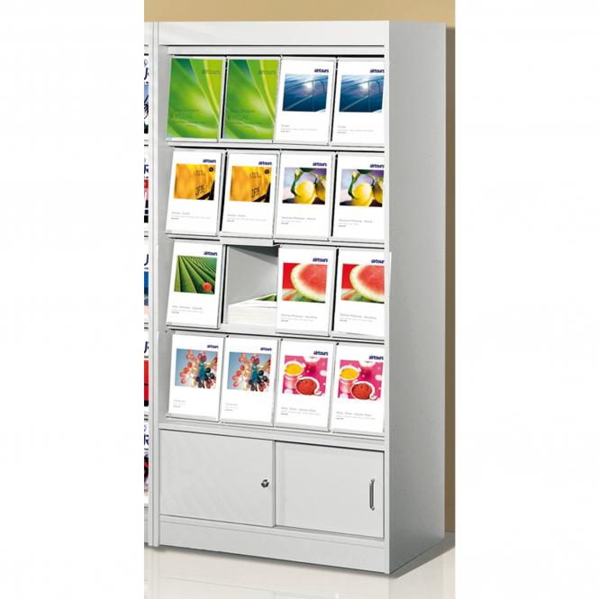 Brochure Cabinets | 16 x A4 with sliding door cabinet