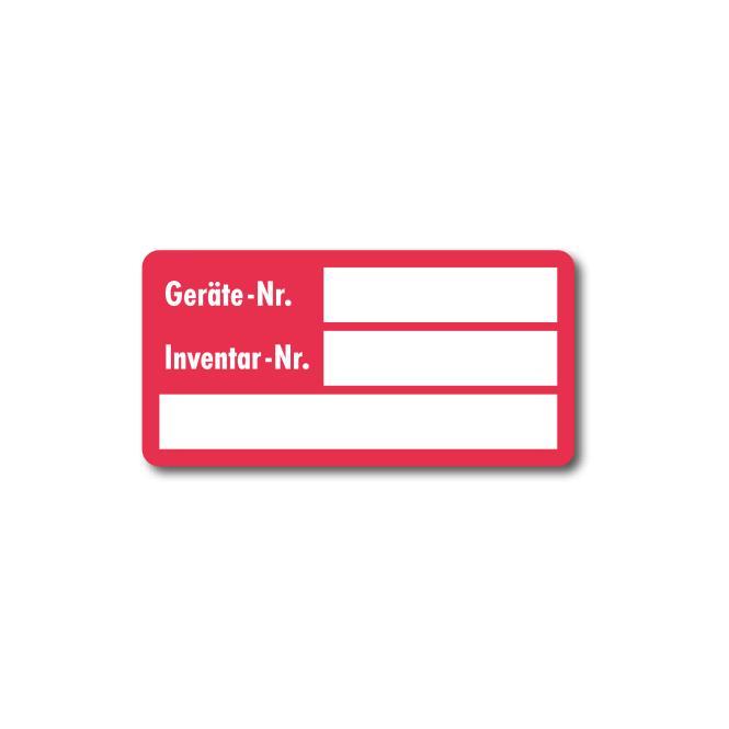 Inventory labels, different colours | red