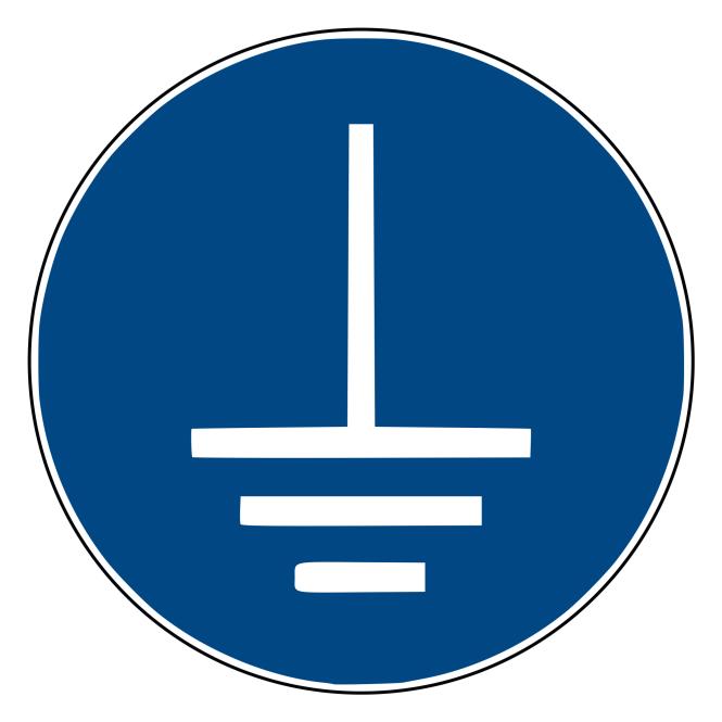 Mandatory Signs according to ASR A1.3 and DIN EN | Vor Benutzung erden | Foil