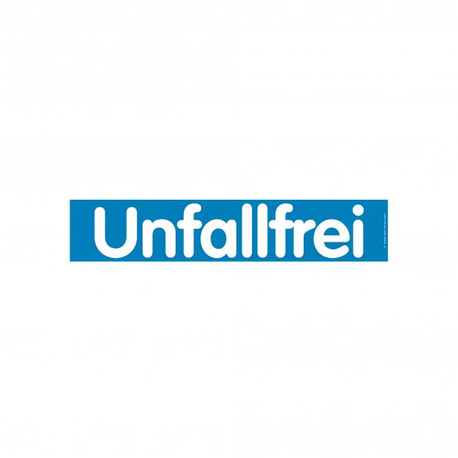 Slogan Stickers blue / white | Unfallfrei