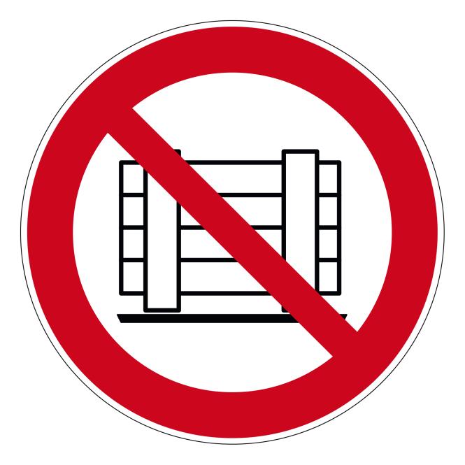 Prohibition Signs according to ASR A1.3 and DIN EN | Parking or storage prohibited | Foil
