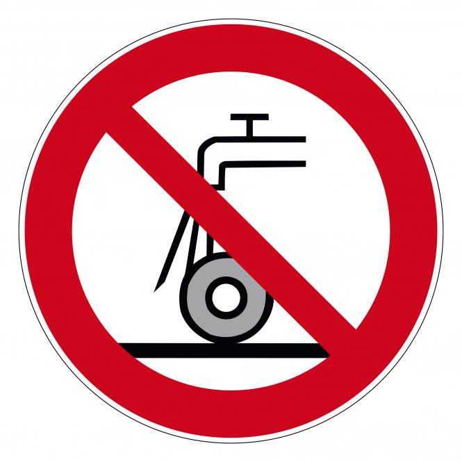 Prohibition Signs according to ASR A1.3 and DIN EN | Nicht zulässig für Nassschleifen | Foil