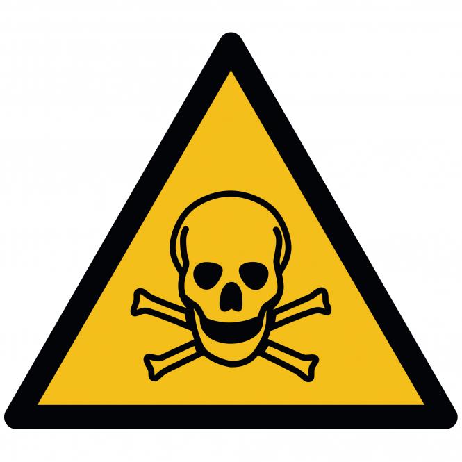 Warning Signs according to ASR A1.3 and DIN EN ISO | Warnung vor giftigen Stoffen | Foil