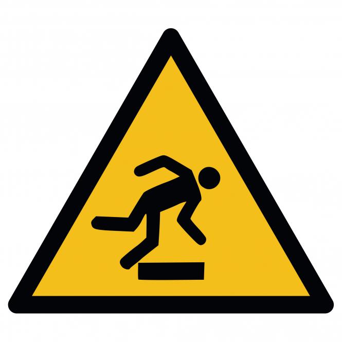Warning Signs according to ASR A1.3 and DIN EN ISO | Warnung vor Hindernissen am Boden | Foil