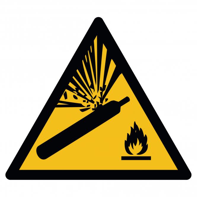 Warnschilder nach ASR A1.3 und DIN EN ISO 7010 | Warnung vor Gasflaschen | Kunststoff