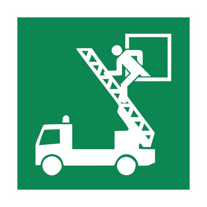 Safety Signs according to ASR A1.3, DIN EN ISO7010 | Rettungsausstieg | Foil