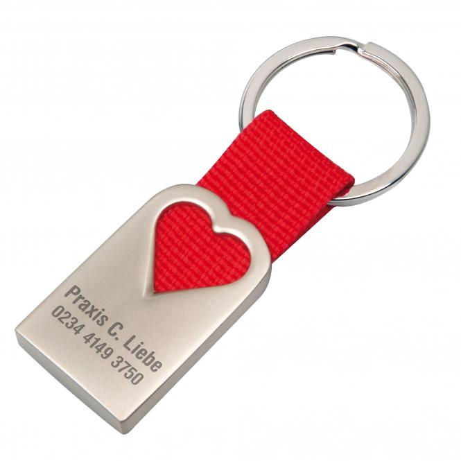 Key fob "heart", metal