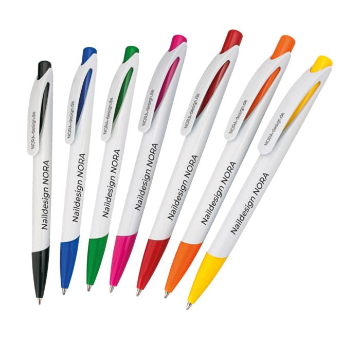 Ballpoint pen with an additional advertising space