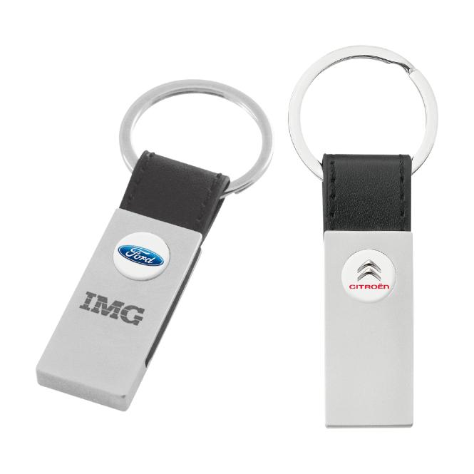 Key Fob, metal and plastic with doming