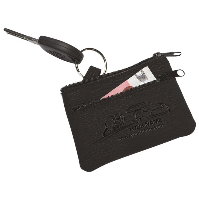 Key case, made of Alcantara, black