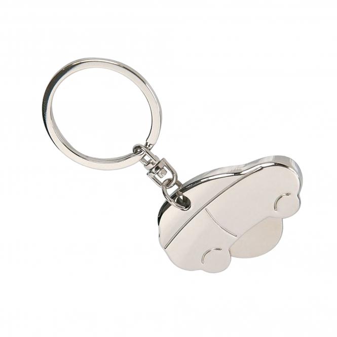 Key Fob with metal chip for shopping cart