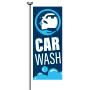 Fahne "Car Wash", blau/weiß, 150 x 400 cm