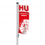 Fahne "Hauptuntersuchung" rot/weiß, 120 cm x 300