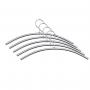 Clothes Hanger 5 pcs., aluminum silver