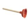 Drain cleaner with wooden handle