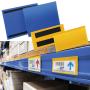 Magnetische Etikettentasche 150 x 67 mm, gelb