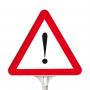 Schild, dreieckig, Achtung