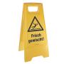 Warnschild "Frisch gewischt!"