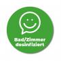 Aufkleber "Bad/Zimmer desinfiziert"