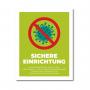 Aufkleber "Sichere Einrichtung", ca. 200 x 250 mm