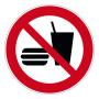 Verbotsschild "Essen und Trinken verboten"