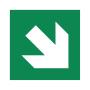Safety Sign "Supplementary arrow" (oblique)