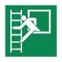 Safety Sign "Emergency Exit with escape ladder"