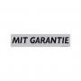 Miniletter "Mit Garantie", silber/schwarz