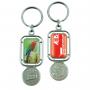 Key Fob with metal chip for shopping cart