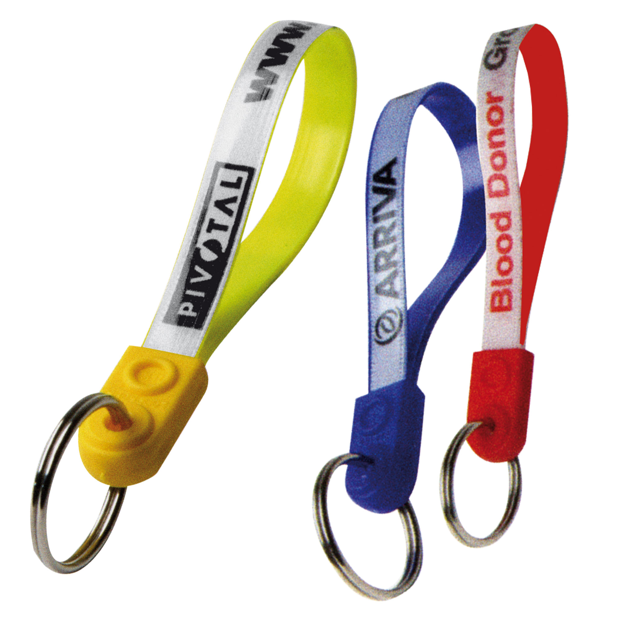 Schlüsselanhänger mit farbigem Band | Online kaufen